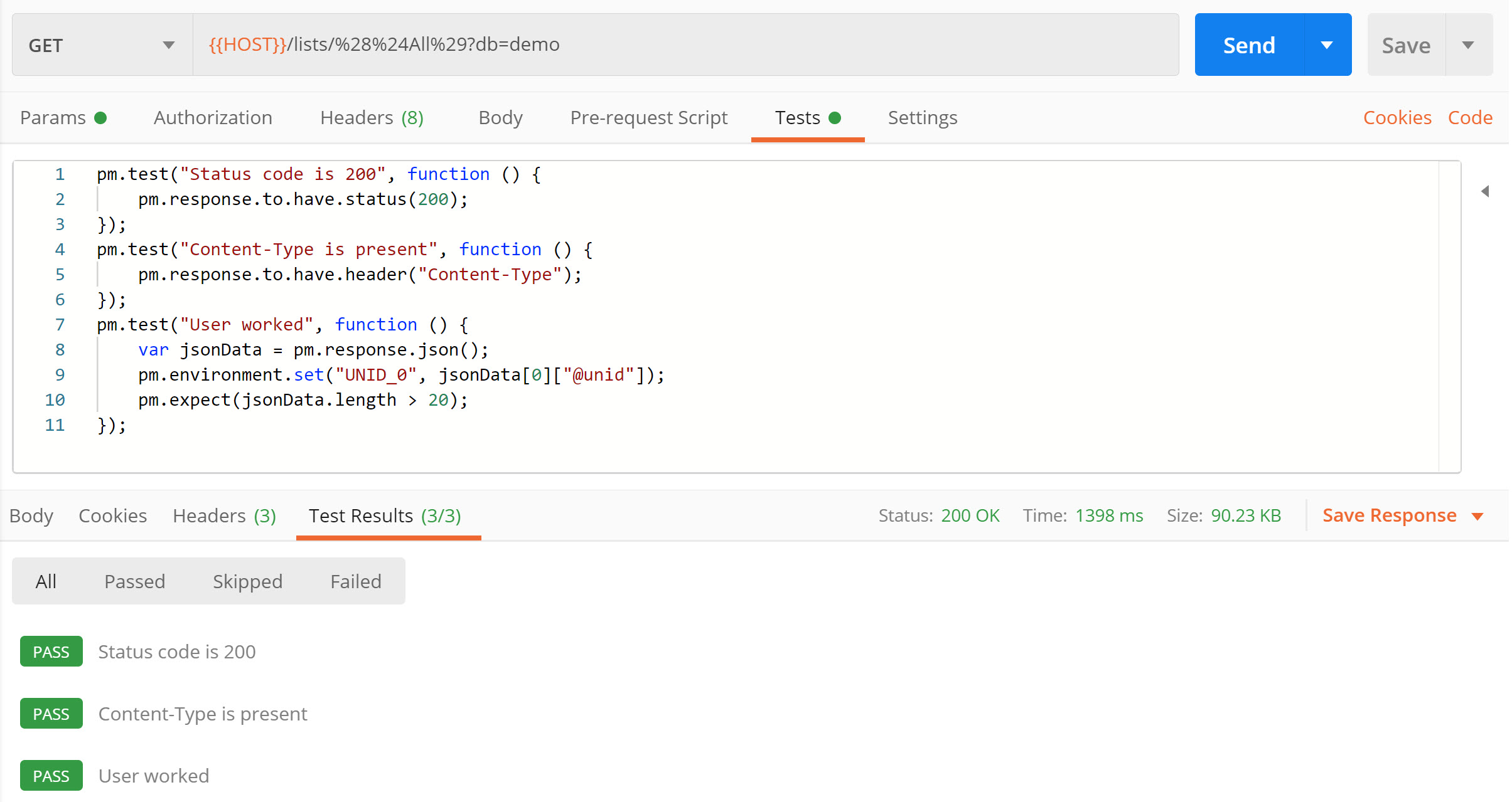 Postman Tests